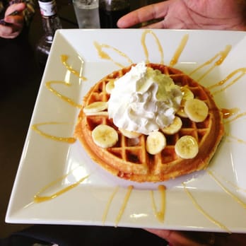 Waffles Incaffeinated - South Side - Bacon, walnut, banana, Carmel, whipped cream, waffles. - Breakfast & Brunch Near Me - Pittsburgh, Pennsylvania Waffles Incaffeinated - South Side - Bacon, walnut, banana, Carmel, whipped cream, waffles. - Breakfast & Brunch Near Me - Pittsburgh, Pennsylvania