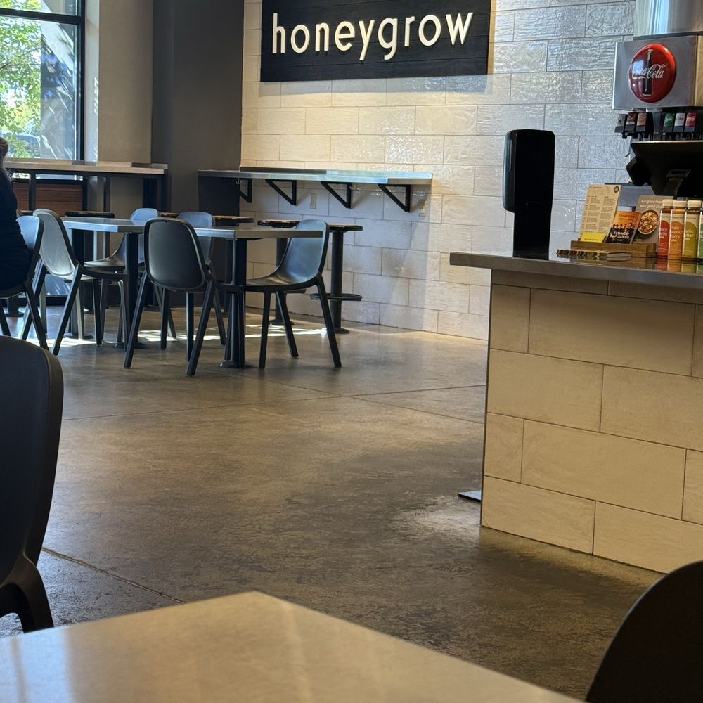 Signage inside the restaurant