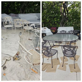 SDC Painting And Reconstruction - Patio set of table and chairs ( before and after)
Set looks brand new after the paint - Painters Near Me SDC Painting And Reconstruction - Patio set of table and chairs ( before and after)
Set looks brand new after the paint - Painters Near Me