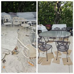 SDC Painting And Reconstruction - Patio set of table and chairs ( before and after)
Set looks brand new after the paint