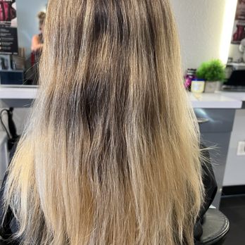 True Aveda Salon - (Prior to initial "trim" after spending $88/month on Nutrafol hair vit.for 20 mo. all butchered.) - Hair Extensions Near Me - Las Vegas, Nevada