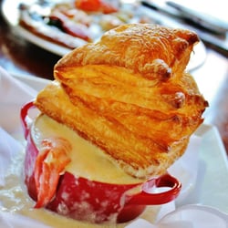 The Kennebunk - Lobster Pot Pie ($21.50): Poached Lobster, Peas, Corn, Potatoes and Shanna's hand rolled Puff Pastry. This was delicious!