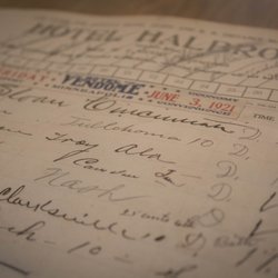 The Governor Frank G Clement Railroad Hotel Museum - Original guestbook for the Hotel Halbrook
