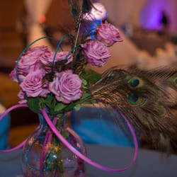 God's Garden Treasures - Stunning Roses and Peacock Feather Floral Art