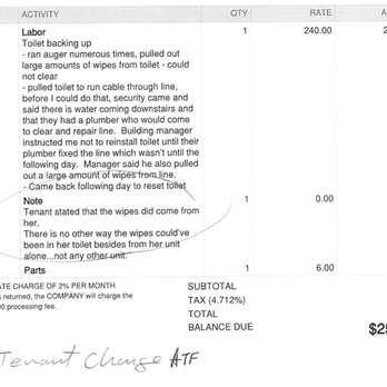 Drain Daddy - 240 dollars for clogged baby wipes and it completely my fault, can only be my unit....seriously??? - Plumbing Near Me - Aiea, Hawaii Drain Daddy - 240 dollars for clogged baby wipes and it completely my fault, can only be my unit....seriously??? - Plumbing Near Me - Aiea, Hawaii