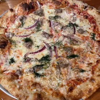 Harvest Kitchen and Pizzeria - Bexley - Fennel Sausage Pizza ($16.75) - Pizza Near Me - Bexley, Ohio Harvest Kitchen and Pizzeria - Bexley - Fennel Sausage Pizza ($16.75) - Pizza Near Me - Bexley, Ohio