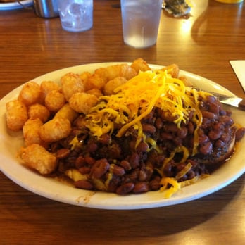 The Rusted Spoon - Chili Cheese Burger, large portion as you can see, it came with two burger patties buried under all that chili, good but bland. - Breakfast & Brunch Near Me - Ogden, Utah The Rusted Spoon - Chili Cheese Burger, large portion as you can see, it came with two burger patties buried under all that chili, good but bland. - Breakfast & Brunch Near Me - Ogden, Utah