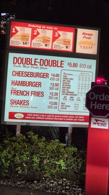 Menu photo 1 In-N-Out Burger Las Vegas, NV Menu photo 1 In-N-Out Burger Las Vegas, NV