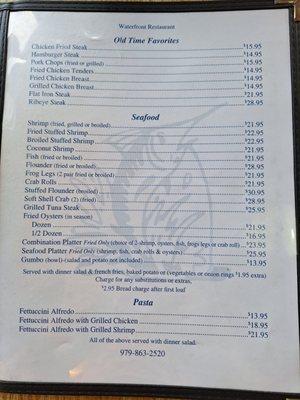 Menu photo 2 Waterfront Matagorda, TX Menu photo 2 Waterfront Matagorda, TX