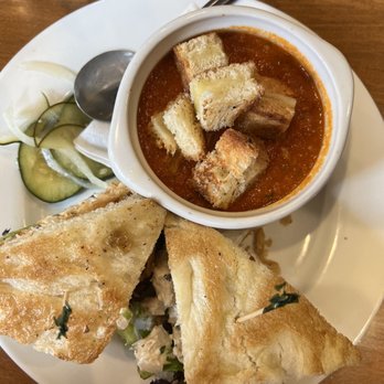 The Buttered Tin - Chicken salad sandwich with Tomato Basil Soup - Bakeries Near Me - Saint Paul, Minnesota