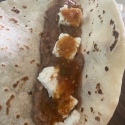 Antojitos Yocojihua - No salsa and chips but better fresh flour tortilla,fried beans ,cheese and salsa to start