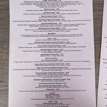 Shorehouse Kitchen - Menu - Coffee & Tea Near Me - La Jolla, California