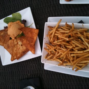 Ibiza - Hummus/pita bread and truffle fries.  Truffle fries were amazing. - Lounges Near Me - Albuquerque, New Mexico