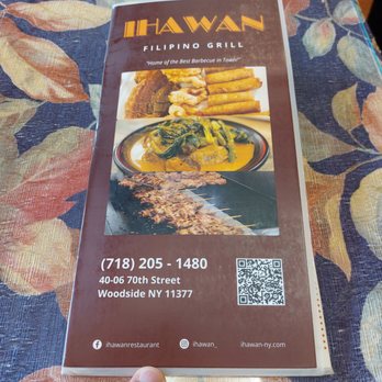 Ihawan - Menu Cover - Filipino Near Me - Woodside, New York Ihawan - Menu Cover - Filipino Near Me - Woodside, New York