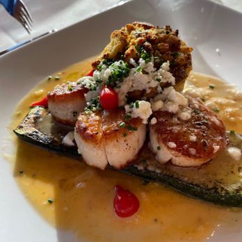 Windows On the Water - Divine Pan Seared Diver Scallops - New American Near Me - Morro Bay, California Windows On the Water - Divine Pan Seared Diver Scallops - New American Near Me - Morro Bay, California