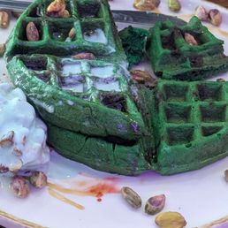 pistachio waffle