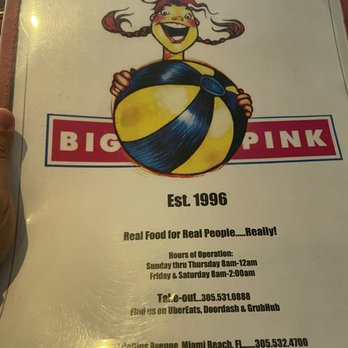 Big Pink - Menu - Pizza Near Me - Miami Beach, Florida