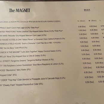 The Magnet - Menu - Beer Bar Near Me - Vancouver, British Columbia