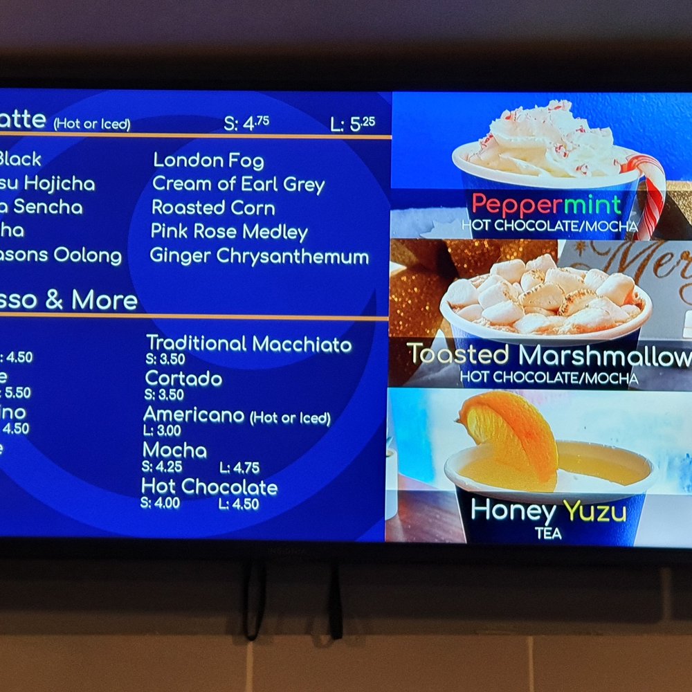 Lait Night - a menu on a large screen - Desserts Near Me - Toronto, Ontario