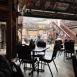 Stockade - Looking out toward patio from inside