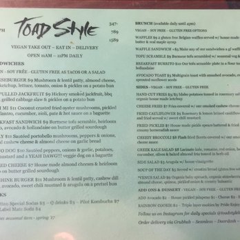 Toad Style - Vegan Near Me - Brooklyn, New York Toad Style - Vegan Near Me - Brooklyn, New York