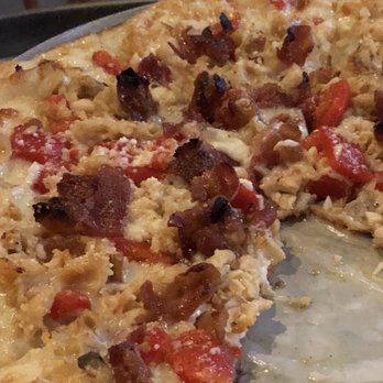 Odie's Place - Clam pizza. Tons of fresh clams, roasted red peppers, bacon and garlic. Wow! - Bars Near Me - Hamden, Connecticut