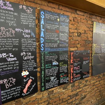 Max & Emily's Eatery - menus on a brick wall - Bakeries Near Me - Mount Pleasant, Michigan Max & Emily's Eatery - menus on a brick wall - Bakeries Near Me - Mount Pleasant, Michigan