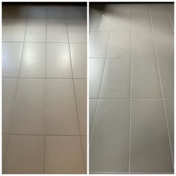Before and after bathroom floor Before and after bathroom floor