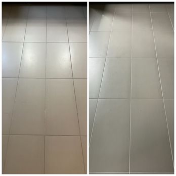 Simply Restored Surfaces - Before and after bathroom floor - Tiling Near Me Simply Restored Surfaces - Before and after bathroom floor - Tiling Near Me