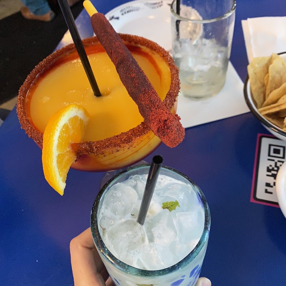 La Gloria - Brooks - Mangonada margarita and the coconut mojito (that was so so good) - Mexican Near Me - San Antonio, Texas