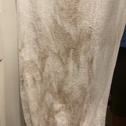 Cleaned floors right?? This is what one towel looked like after we cleaned our own floors after we checked in. Cleaned floors right?? This is what one towel looked like after we cleaned our own floors after we checked in.