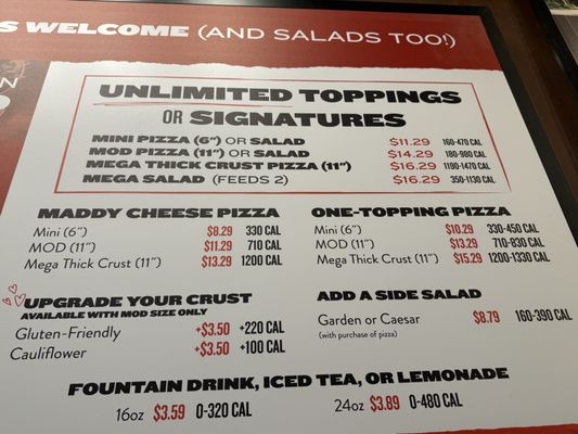 Menu photo 1 MOD Pizza Tigard, OR