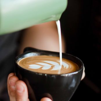 Common Grounds - a person pouring milk into a cup - Coffee Roasteries Near Me - Jefferson Valley, New York
