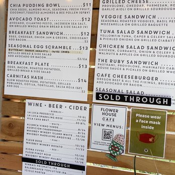 Flower House Cafe - Menu - New American Near Me - Langley, Washington