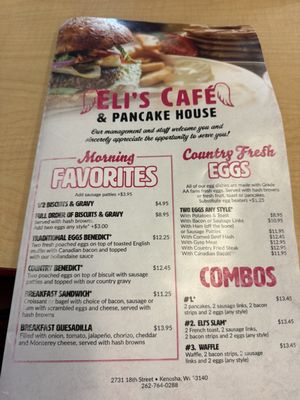 Menu photo 1 Eli's Cafe and Pancake House Kenosha, WI Menu photo 1 Eli's Cafe and Pancake House Kenosha, WI