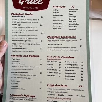 Potomac River Grill - the menu of the restaurant - American Near Me - Hancock, Maryland