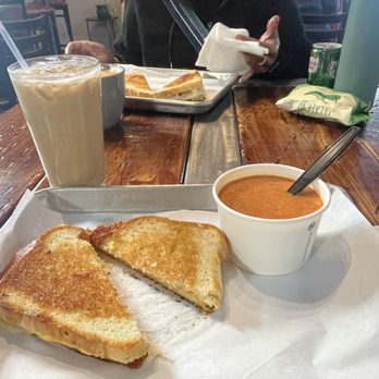 Shift Coffee House - Grilled cheese sandwich , cup of tomato soup & Apple Caramel Apple spiced iced latte - Coffee & Tea Near Me - Sacramento, California Shift Coffee House - Grilled cheese sandwich , cup of tomato soup & Apple Caramel Apple spiced iced latte - Coffee & Tea Near Me - Sacramento, California