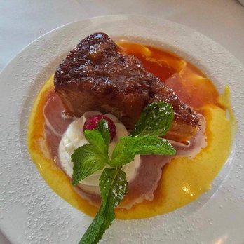 L'Opera - Pineapple pound cake with creme anglaise - Italian Near Me - Long Beach, California L'Opera - Pineapple pound cake with creme anglaise - Italian Near Me - Long Beach, California