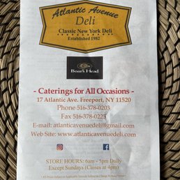 a menu for a restaurant