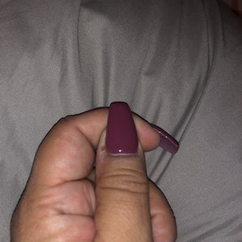 ST Nail Lounge - Extra acrylic on the nail bed - Nail Salons Near Me - Pomona, California