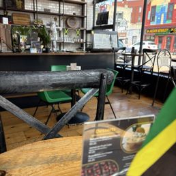 Inside counter and seating