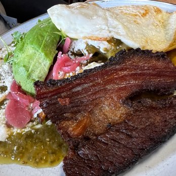Pradera Brunch - Chilaquiles Verdes are a must to eat with smoked Brisket! I highly recommend it! OH! and their coffee de hoja - Breakfast & Brunch Near Me - Baldwin Park, California Pradera Brunch - Chilaquiles Verdes are a must to eat with smoked Brisket! I highly recommend it! OH! and their coffee de hoja - Breakfast & Brunch Near Me - Baldwin Park, California