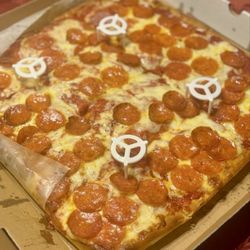 Large Pepperoni Sicilian Square Pie.