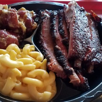 Witt Pit BBQ & Catering - Brisket Plate with 2 ribs, mac & cheese and buttery new potatoes. Delicious! - Barbeque Near Me - Rosenberg, Texas Witt Pit BBQ & Catering - Brisket Plate with 2 ribs, mac & cheese and buttery new potatoes. Delicious! - Barbeque Near Me - Rosenberg, Texas