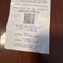 Walgreens - Receipt
