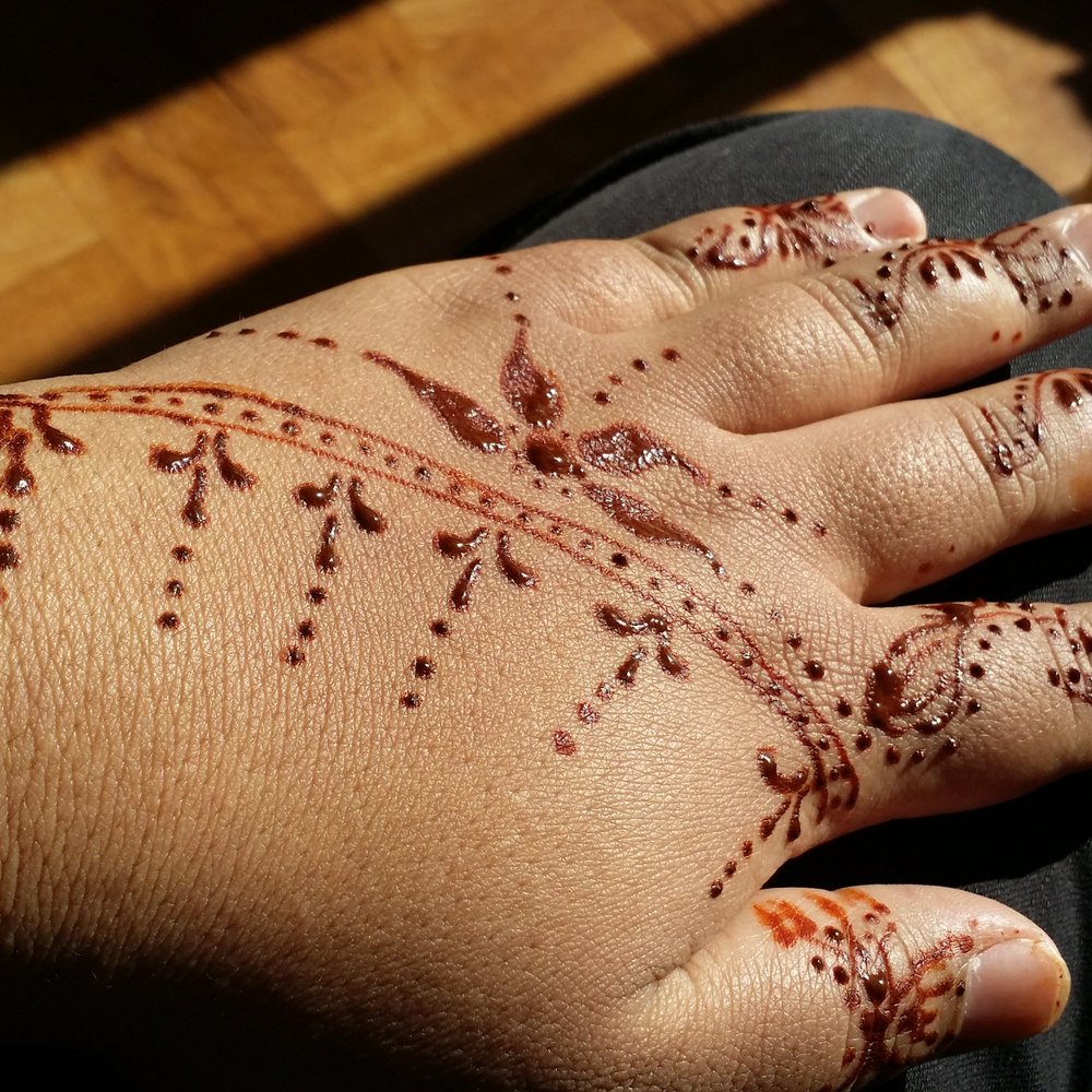 My Hand After The Henna Was Done. My Hand After The Henna Was Done.