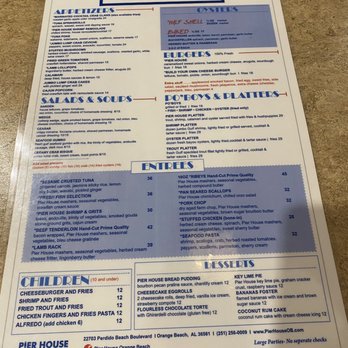 Pier House - Menu - Bars Near Me - Orange Beach, Alabama Pier House - Menu - Bars Near Me - Orange Beach, Alabama