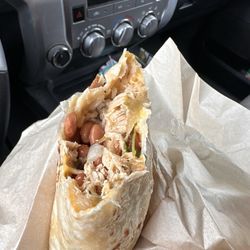 Kids size chicken burrito