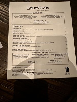 Menu photo 1 Genevieve's Greenville, SC