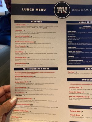 Menu photo 2 Urban Steak Romulus, MI